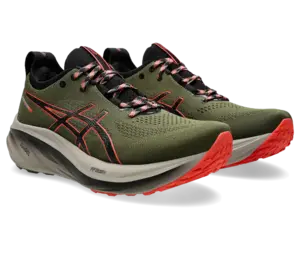 ASICS Gel-Nimbus 26 TR Trail Hardloopschoenen Donkergroen/Rood Heren
