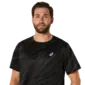 ASICS Core All Over Print Hardloopshirt Korte Mouwen Zwart Heren