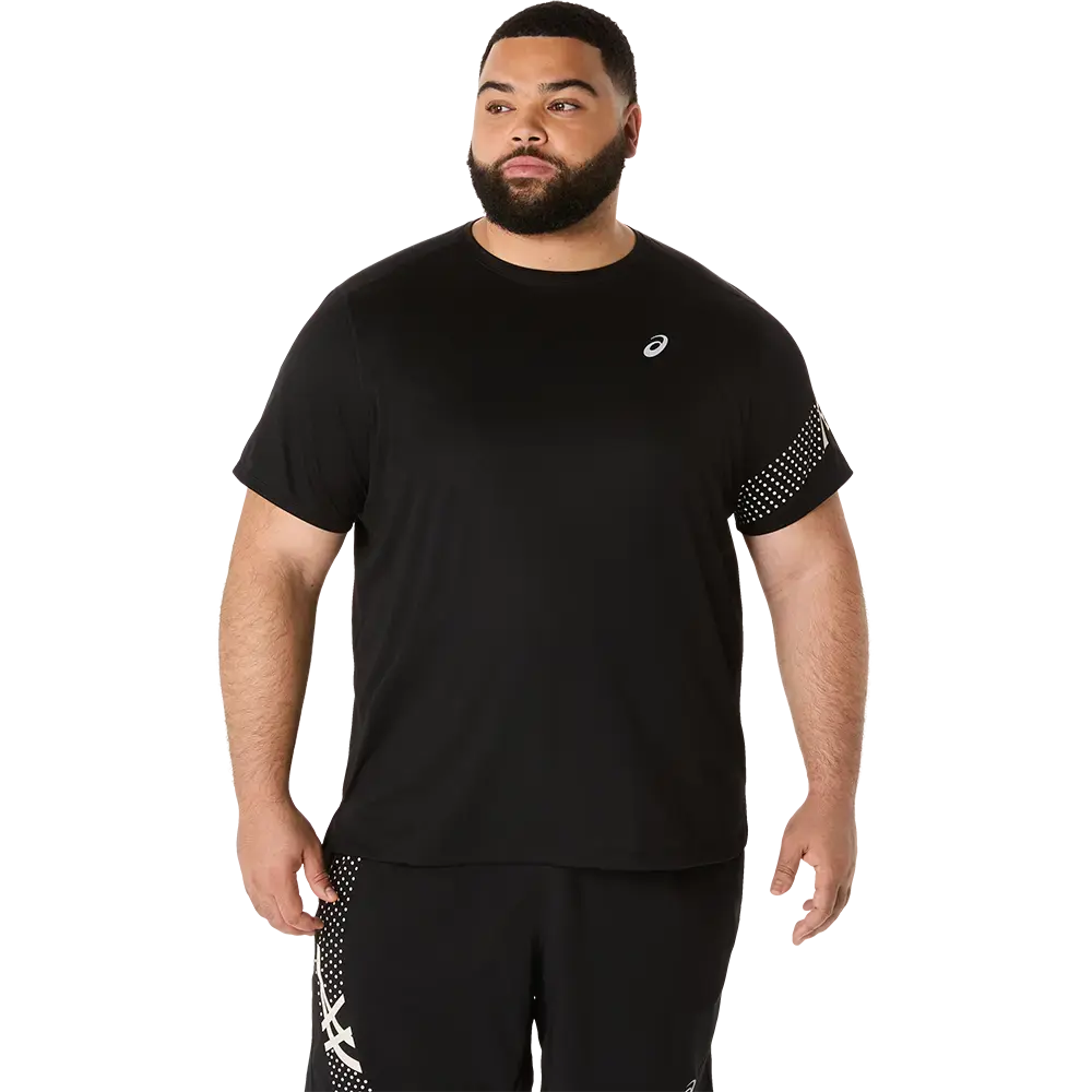 ASICS Icon Hardloopshirt Korte Mouwen Zwart Heren