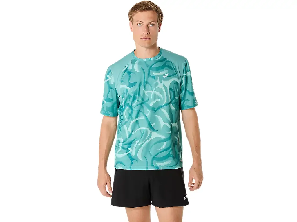 ASICS Road Lite-Show Hardloopshirt Korte Mouwen Blauw Heren