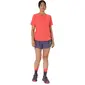 ASICS Road Hardloopshirt Korte Mouwen Roze/Rood Dames
