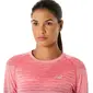 ASICS Seamless Hardloopshirt Lange Mouwen Roze/Paars Dames