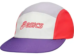 ASICS 5 Panel Cap Rood/Grijs/Wit/Paars