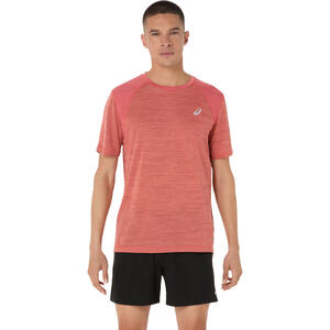 ASICS Road Hardloopshirt Korte Mouwen Roze Heren