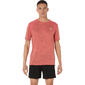 ASICS Road Hardloopshirt Korte Mouwen Roze Heren