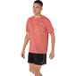 ASICS Road Hardloopshirt Korte Mouwen Roze Heren