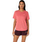 ASICS Road Hardloopshirt Korte Mouwen Lichtroze Dames