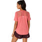 ASICS Road Hardloopshirt Korte Mouwen Lichtroze Dames