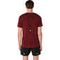 ASICS Road Seamless Hardloopshirt Korte Mouwen Donkerrood Heren