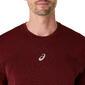 ASICS Road Seamless Hardloopshirt Korte Mouwen Donkerrood Heren