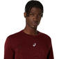 ASICS Road Seamless Hardloopshirt Lange Mouwen Donkerrood Heren