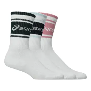 ASICS Logo Crew Hardloopsokken Wit/Multi 3-Pack