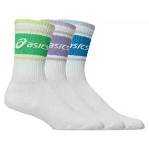 ASICS Logo Crew Hardloopsokken Wit/Multi 3-Pack