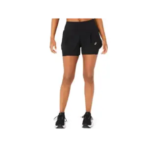 ASICS Road 2-N-1 3.5IN Hardloopbroek Kort Zwart/Zwart Dames
