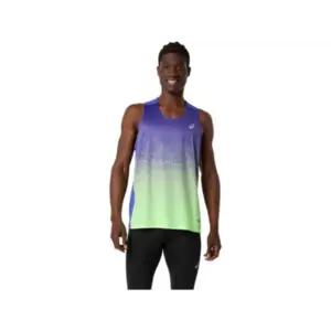 ASICS Road Fade Hardloop Singlet Paars/Groen Heren