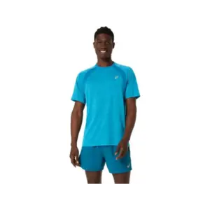 ASICS Road Hardloopshirt Korte Mouwen Blauw Heren