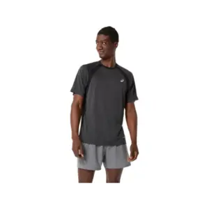 ASICS Road Hardloopshirt Korte Mouwen Zwart Heren