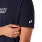 ASICS Logo Graphic Hardloopshirt Korte Mouwen Donkerblauw Heren