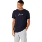 ASICS Logo Graphic Hardloopshirt Korte Mouwen Donkerblauw Heren
