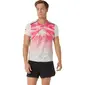 ASICS Fujitrail Elite Graphic Hardloopshirt Korte Mouwen Roze/Wit Heren