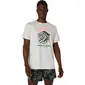 ASICS Fujitrail Logo Hardloopshirt Korte Mouwen Beige Heren