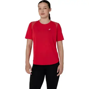 ASICS Road Hardloopshirt Korte Mouwen Rood Dames