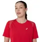 ASICS Road Hardloopshirt Korte Mouwen Rood Dames