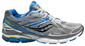 Saucony PowerGrid Hurricane 15 Zilver/Blauw/Geel Heren Hardloopschoen