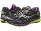 Saucony Ride 7 GTX Hardloopschoenen Zwart/Paars/Geel Dames