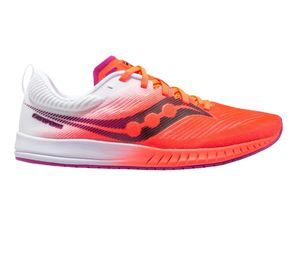 Saucony Fastwitch 9 Hardloopschoenen HiVis Rood/Wit Dames