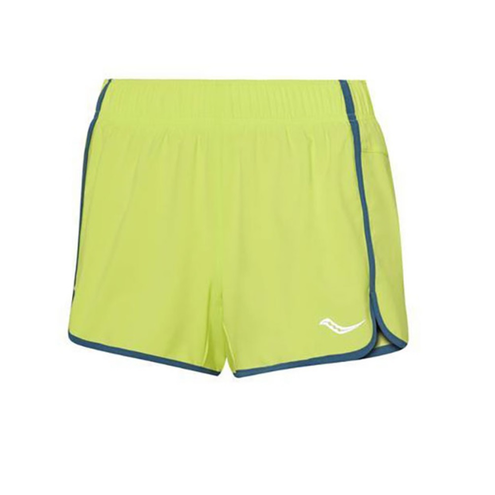 Saucony Outpace 3 Inch Hardloopbroek Kort Lime Groen Dames