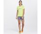 Saucony Stopwatch Graphic Hardloopshirt Korte Mouwen Lime Groen Dames