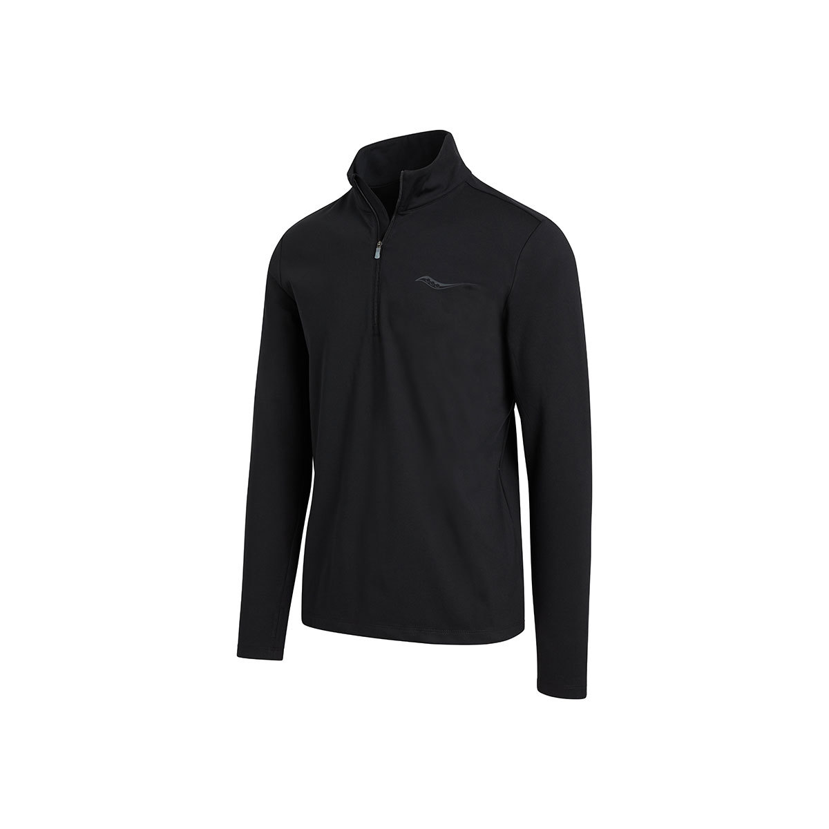 Saucony Solstice 1/4 Zip Hardloopshirt Lange Mouwen Zwart Heren