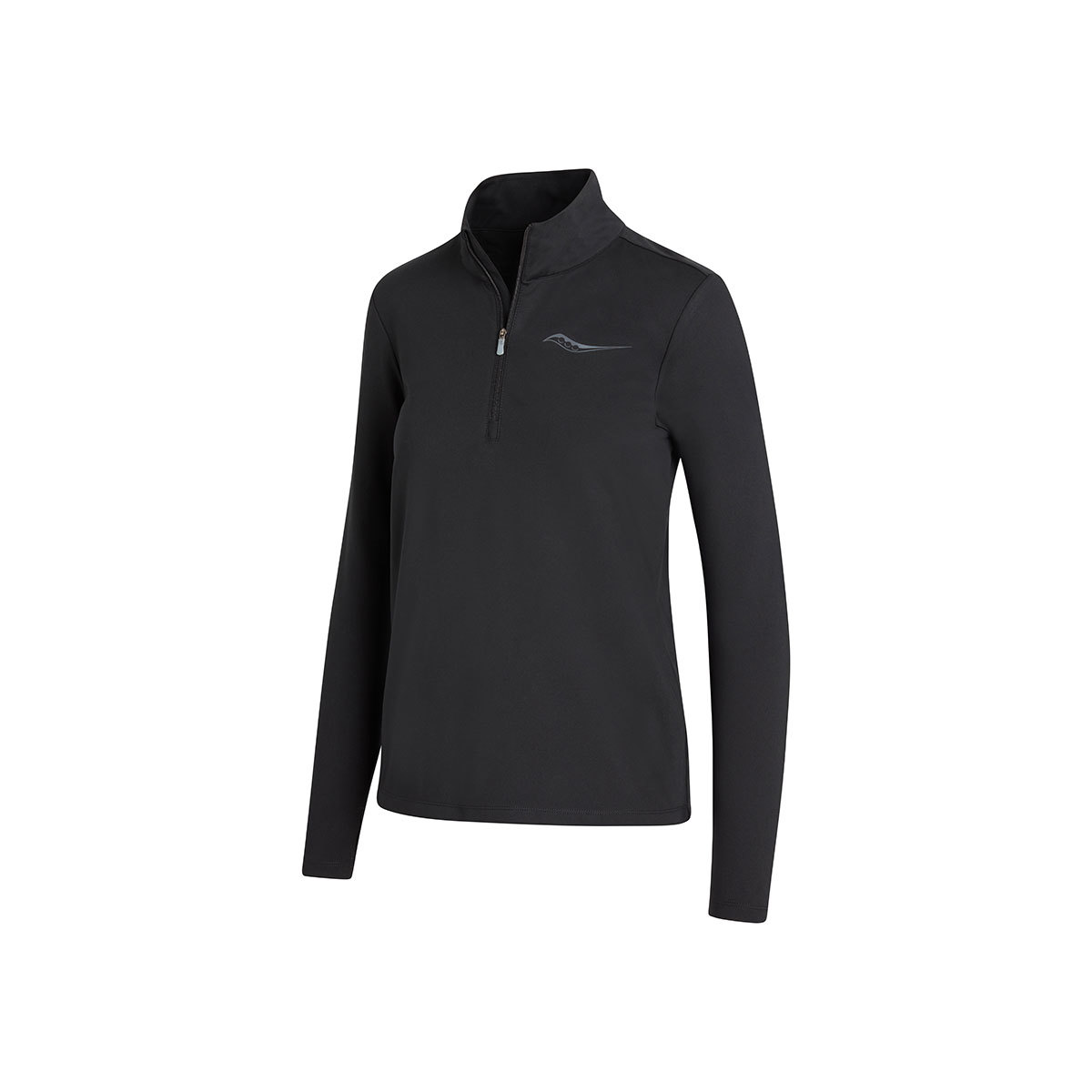 Saucony Solstice 1/4 Zip Hardloopshirt Lange Mouwen Zwart Dames