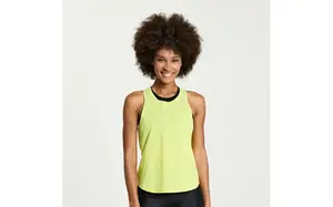 Saucony Pinnacle Hardloopshirt Zonder Mouwen Geel Dames