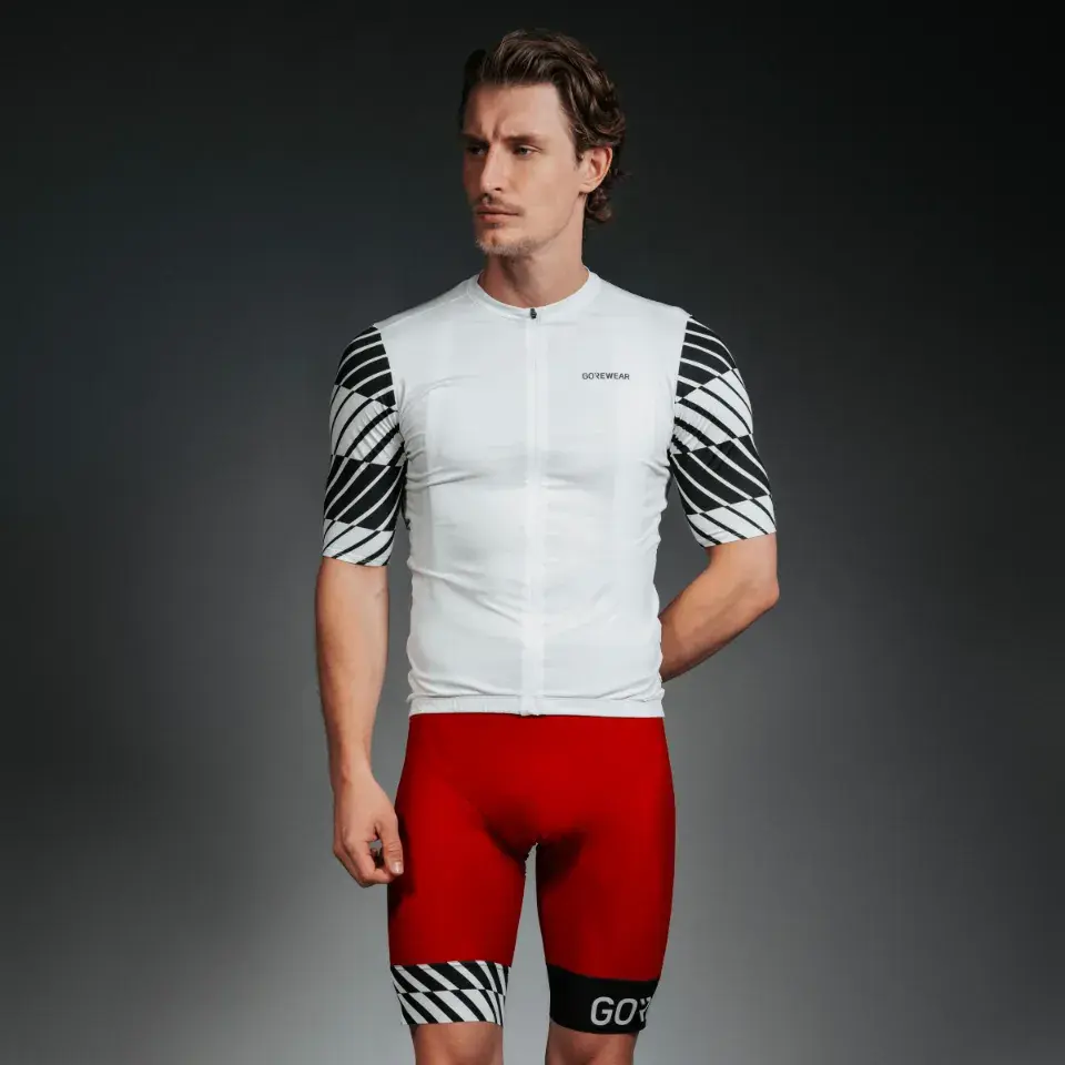 GORE Wear Swiftride Optical Fietsshirt Korte Mouwen Wit/Zwart Heren