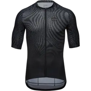 GORE Wear Spirit Moire Fietsshirt Korte Mouwen Zwart/Grijs Heren