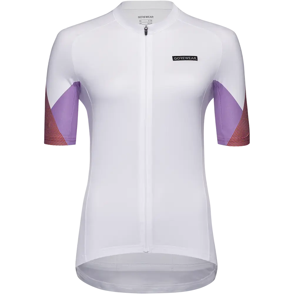 GORE Wear Spirit Triangles Fietsshirt Korte Mouwen Wit/Rood Dames