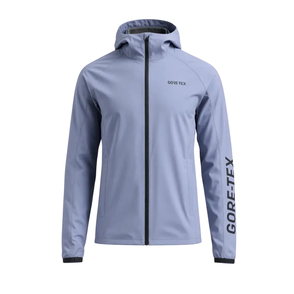 GORE WEAR Lupra GTX Hooded Logo Fietsjack Grijs/Paars Heren