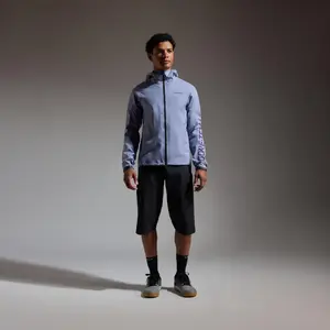 GORE Wear Lupra GTX Hooded Logo Fietsjack Grijs/Paars Heren