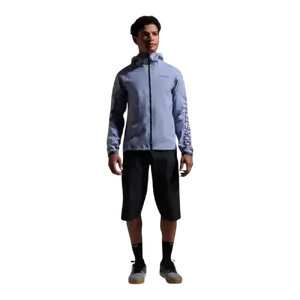 GORE Wear Lupra GTX Hooded Logo Fietsjack Grijs/Paars Heren