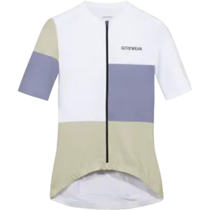 GORE Wear Swiftride Block Fietsshirt Korte Mouwen Wit/Beige/Paars Dames