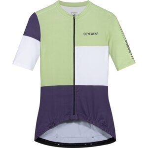 GORE Wear Swiftride Block Fietsshirt Korte Mouwen Groen/Wit/Paars Dames
