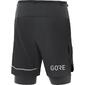 GORE Wear Ultimate 2in1 Hardloopbroek Kort Zwart Heren