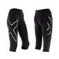 2XU TR2 Compression 3/4 Broek Zwart/Zilver Dames