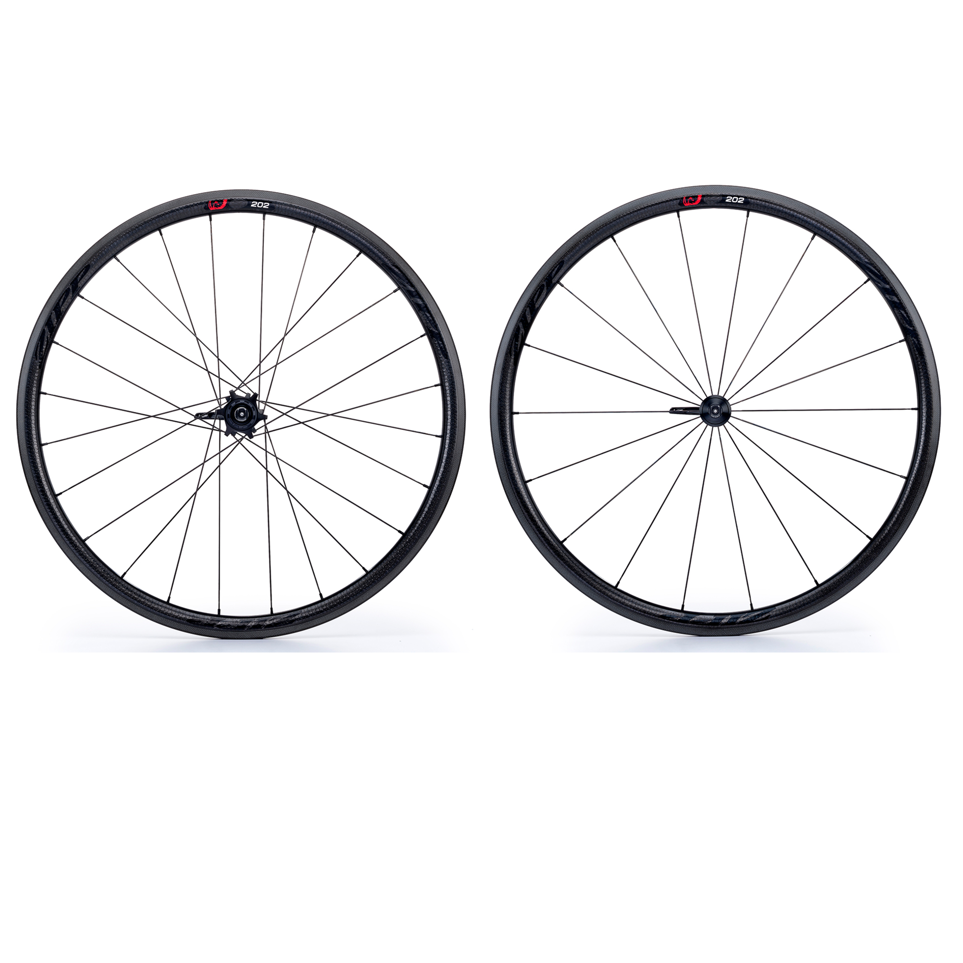 パーツ ZIPP 202 CONTINENTAL Zipp 202 Firecrest Carbon Clincher Wielset Zwart