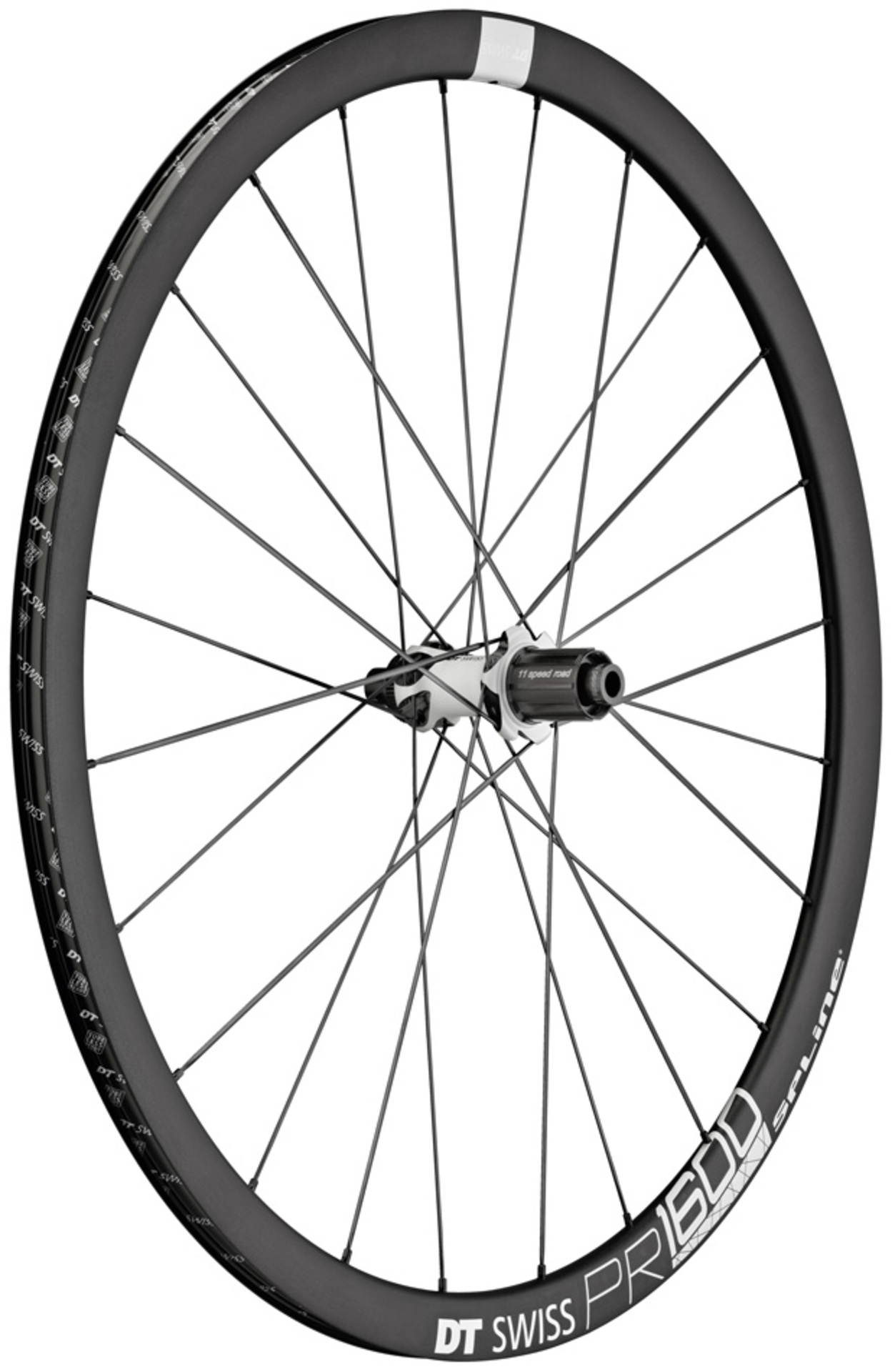 DT Swiss PR1600 Spline 32 Disc Race Achterwiel Zwart