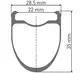DT Swiss CRC1400 Spline 35 Disc CL Carbon Gravel Achterwiel Zwart