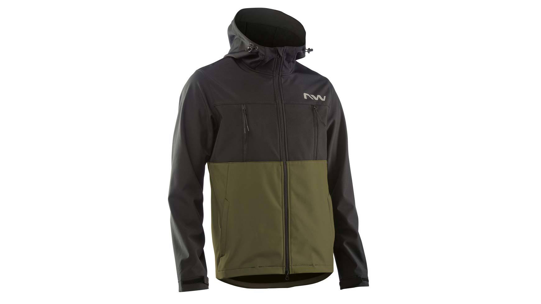 Northwave Easy Out Softshell MTB Fietsjack Donkergroen/Zwart Heren