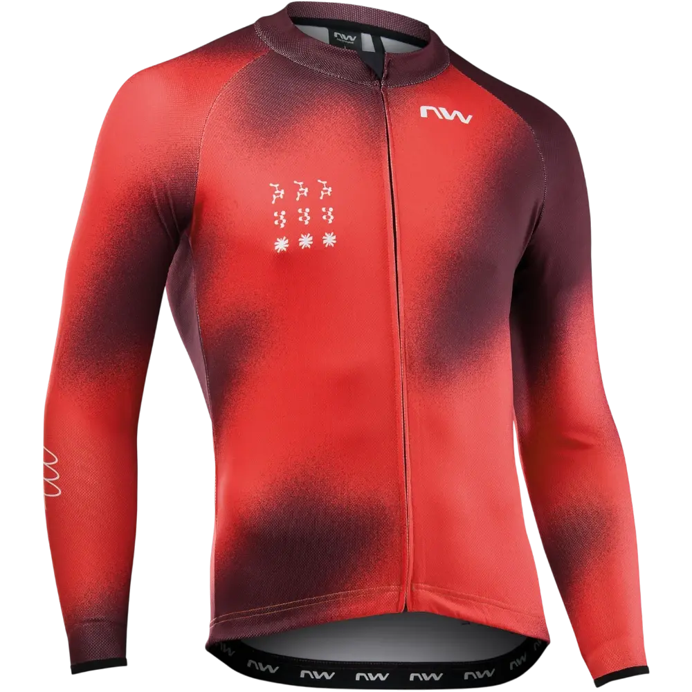 NORTHWAVE Blade Fietsshirt Lange Mouwen Donkerrood Heren